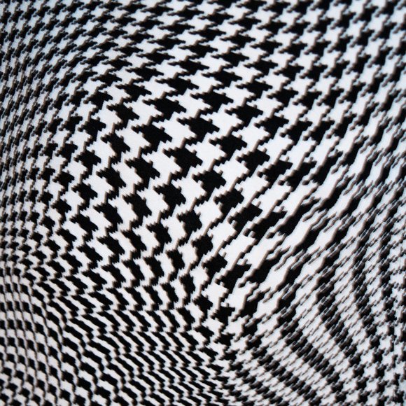 Urban Outfitters Psychedelic Wavy Hounds Tooth Collared Blouse Layering - Picture 2 of 3